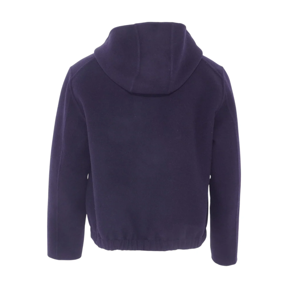 Navy Damier Reversible Hooded Blouson - Image 2