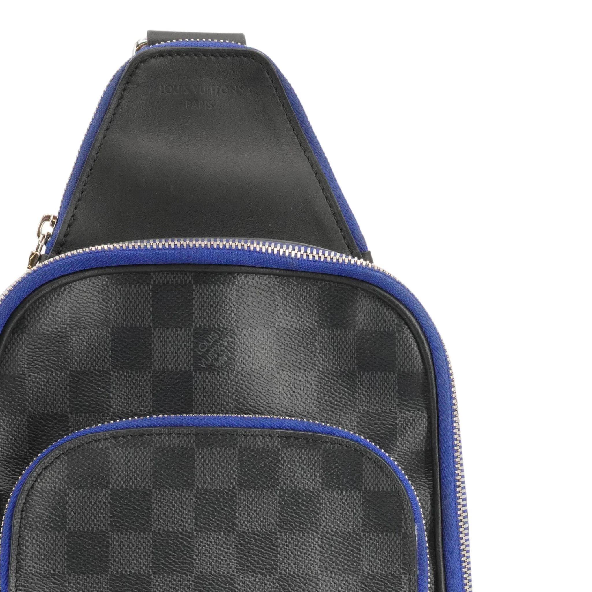 Indigo Blue Avenue Slingbag in Damier Graphite Coated Canvas - Image 5