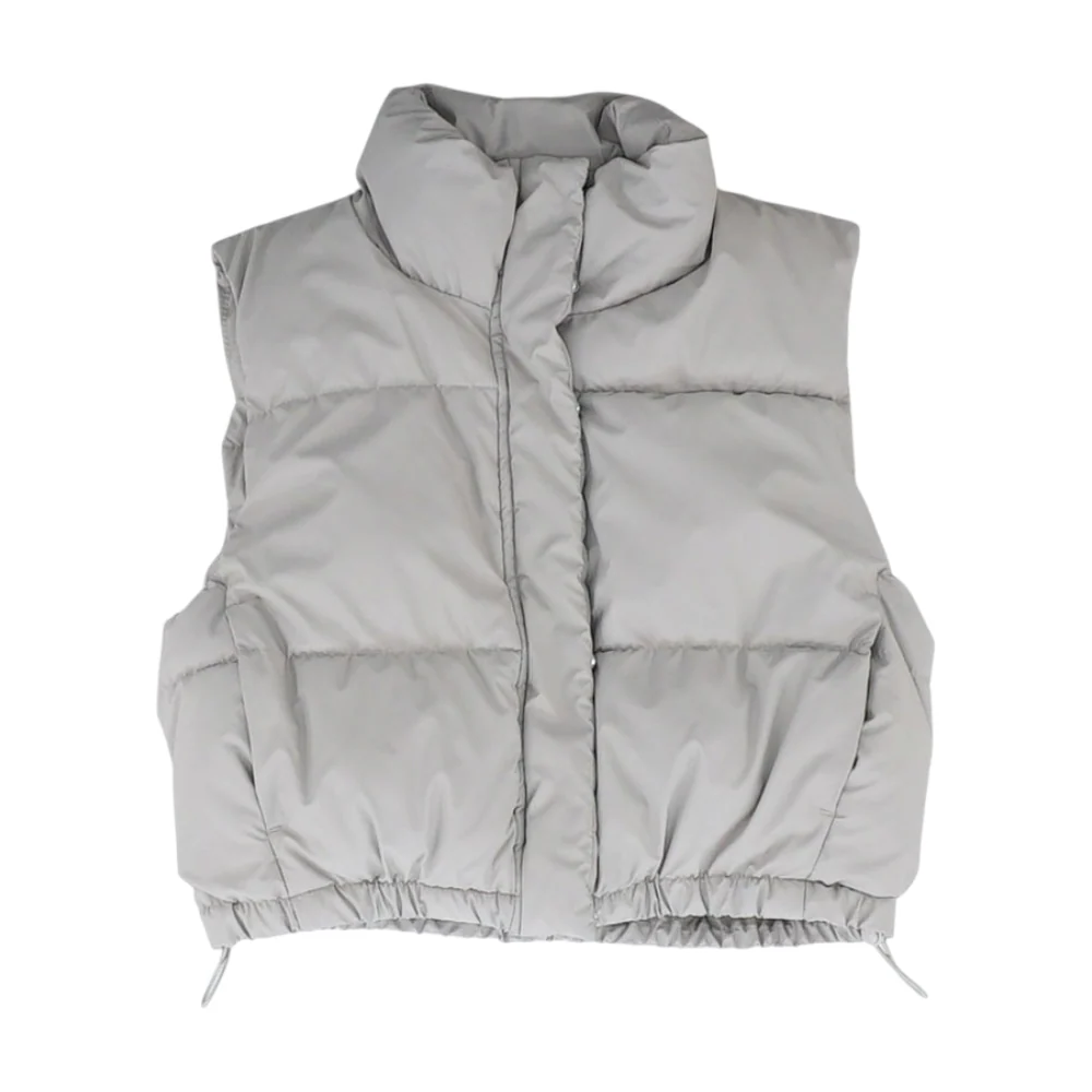 Beige Solid Vest