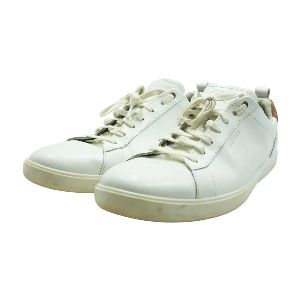 White Low-Top Athletic Shoes