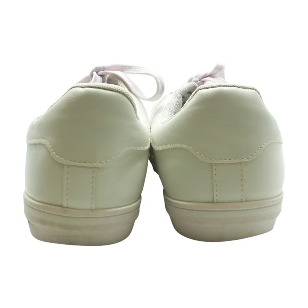 White Low-Top Athletic Shoes - Image 2