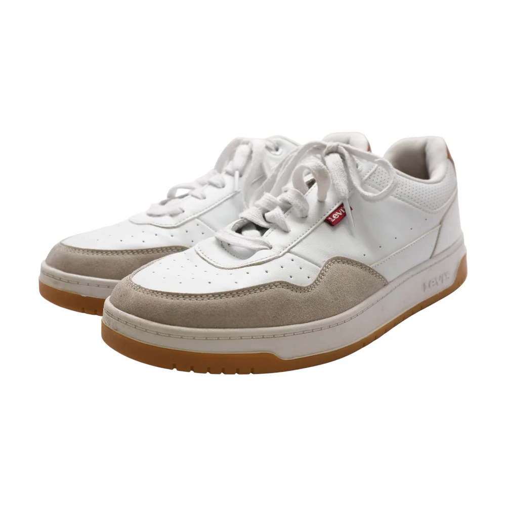 White Low-Top Athletic Shoes