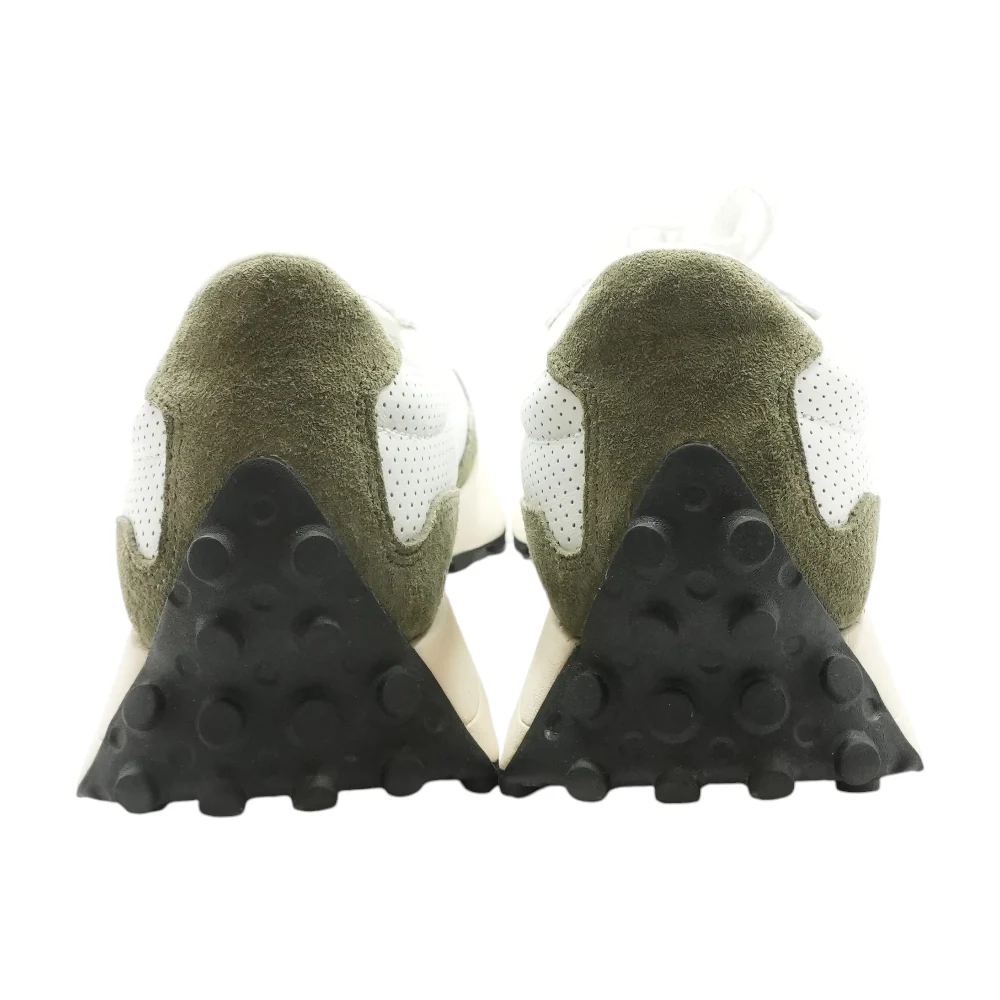 327 White Yellow Olive Low-Top Athletic Shoes - Image 2