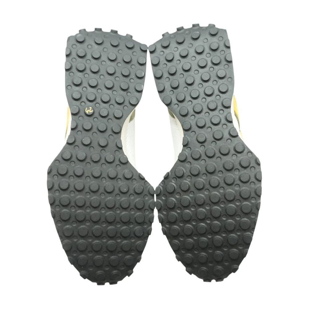 327 White Yellow Olive Low-Top Athletic Shoes - Image 3