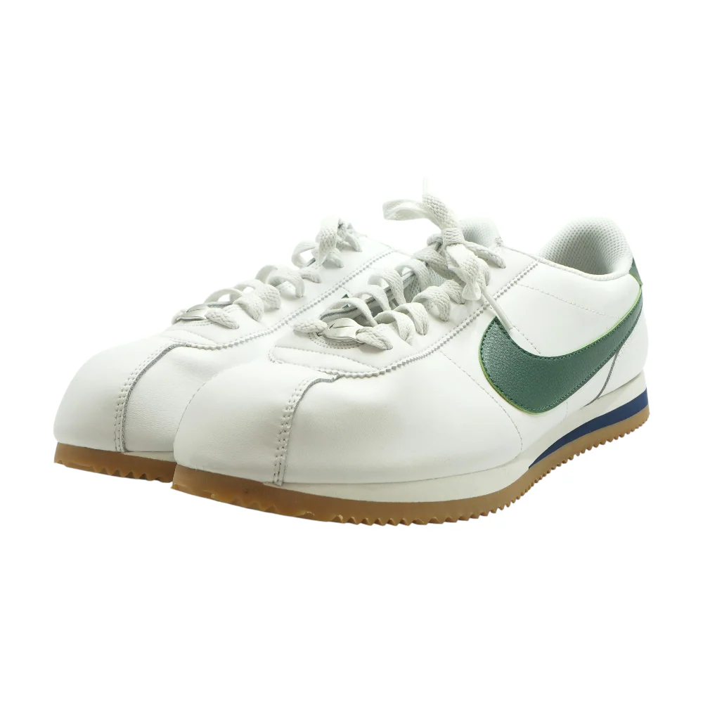 Cortez Leather Summit White Low-Top Athletic Shoes