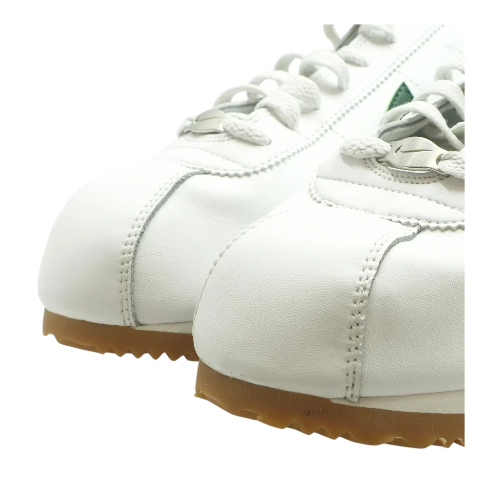Cortez Leather Summit White Low-Top Athletic Shoes - Image 4