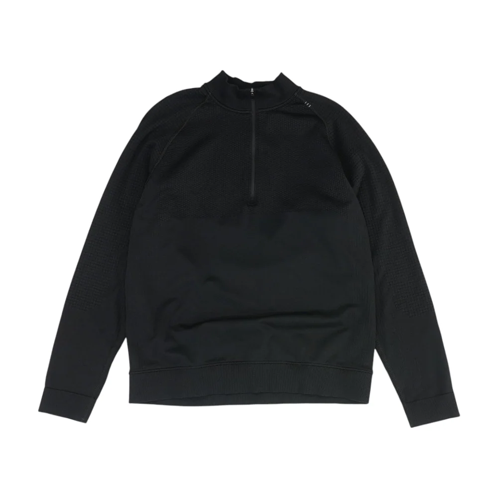 Black Solid 1/4 Zip Pullover