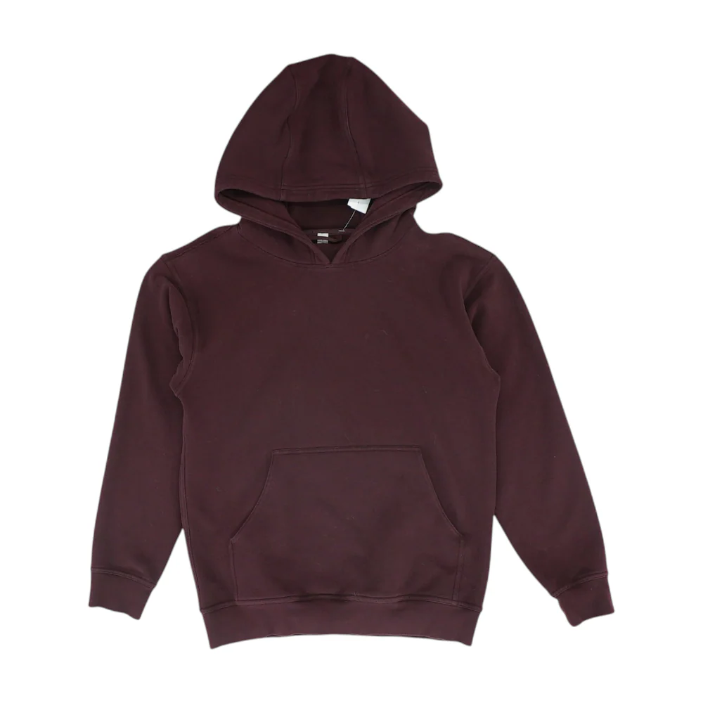 Maroon Solid Hoodie Pullover