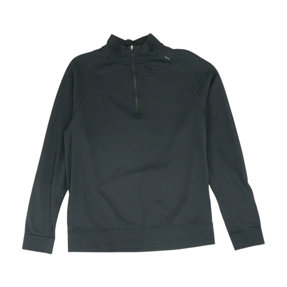 Black Solid 1/4 Zip Pullover