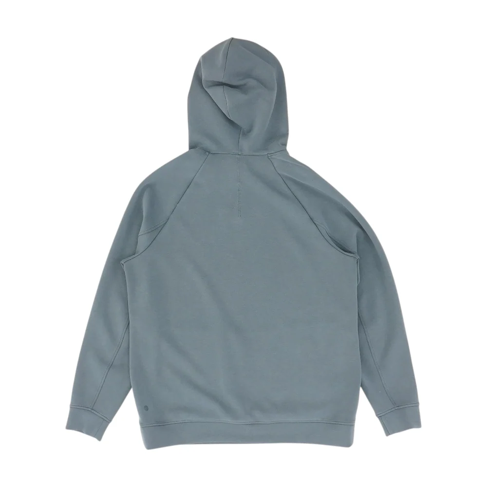 Blue Solid Hoodie Pullover - Image 2
