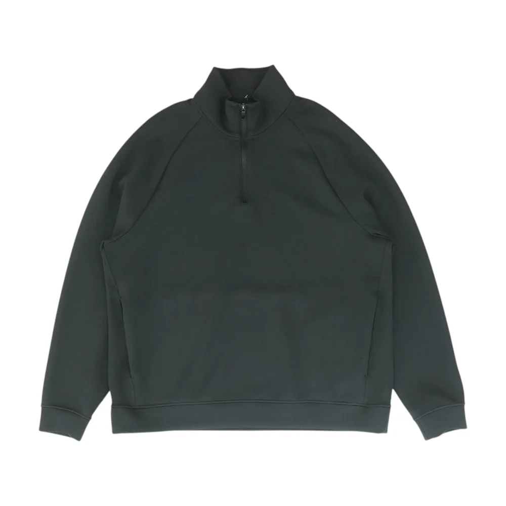 Black Solid 1/4 Zip Pullover