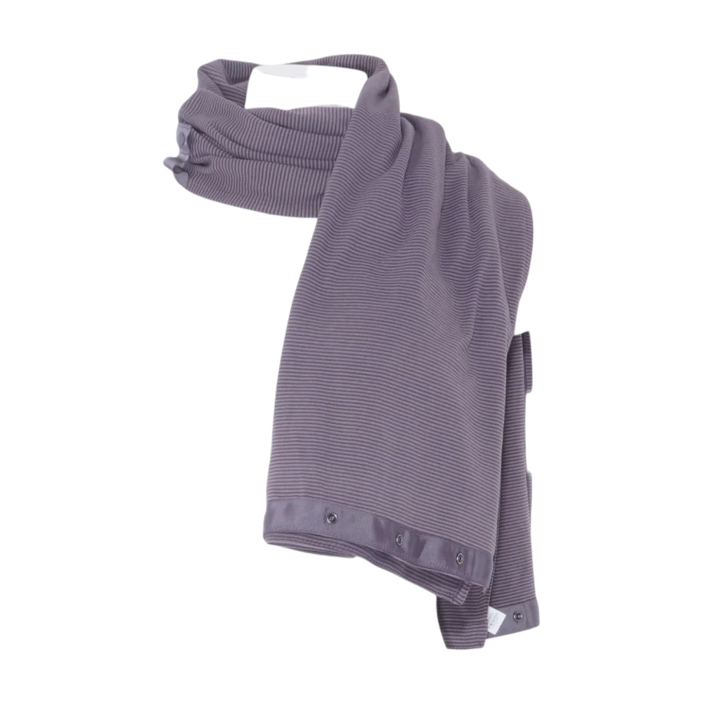 Brown Striped Nylon Scarf
