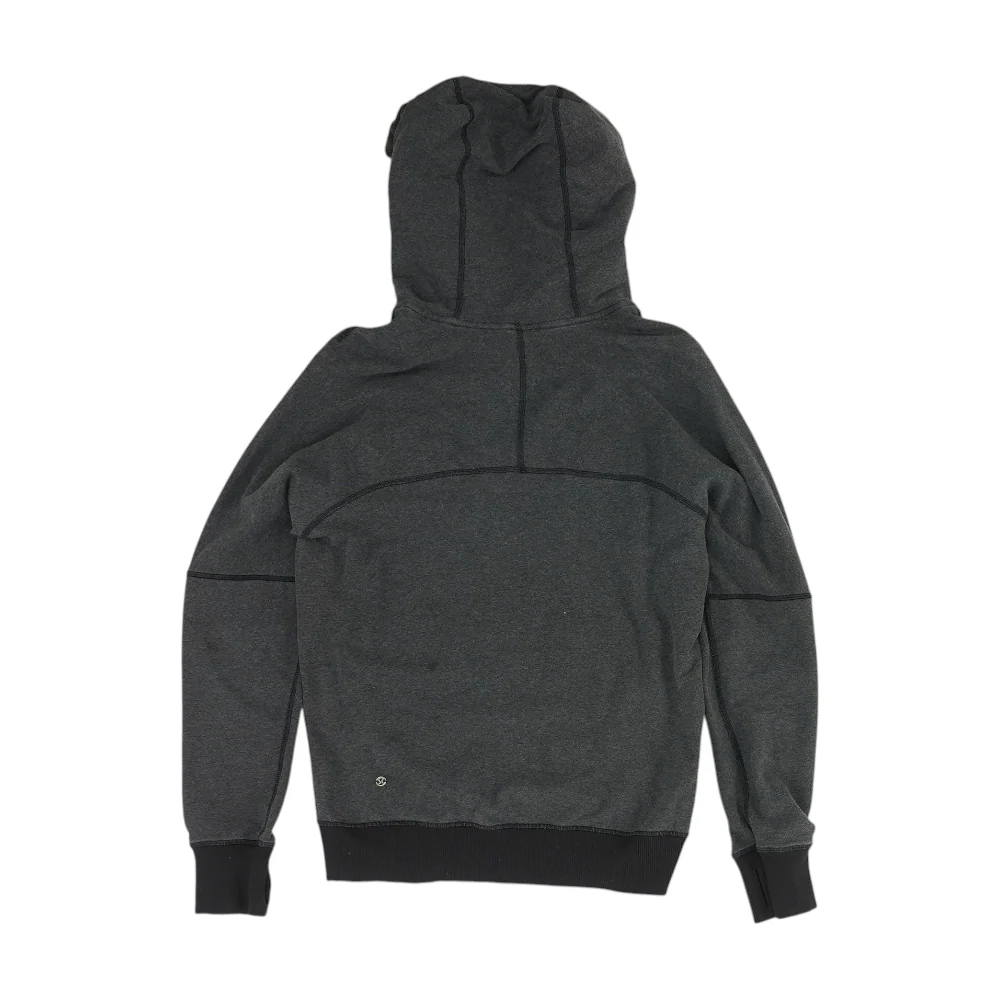 Gray Solid Hoodie Pullover - Image 2