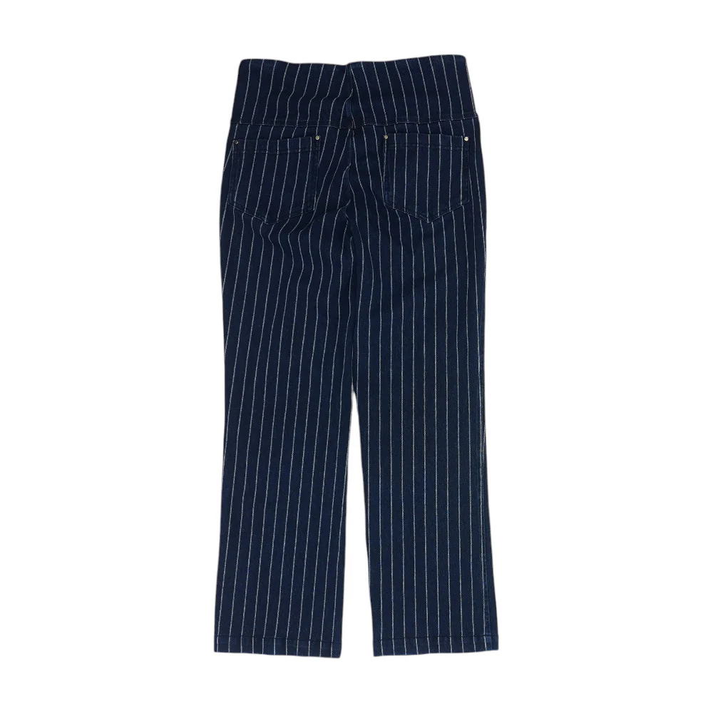 Blue Striped Regular Jeans - Image 2
