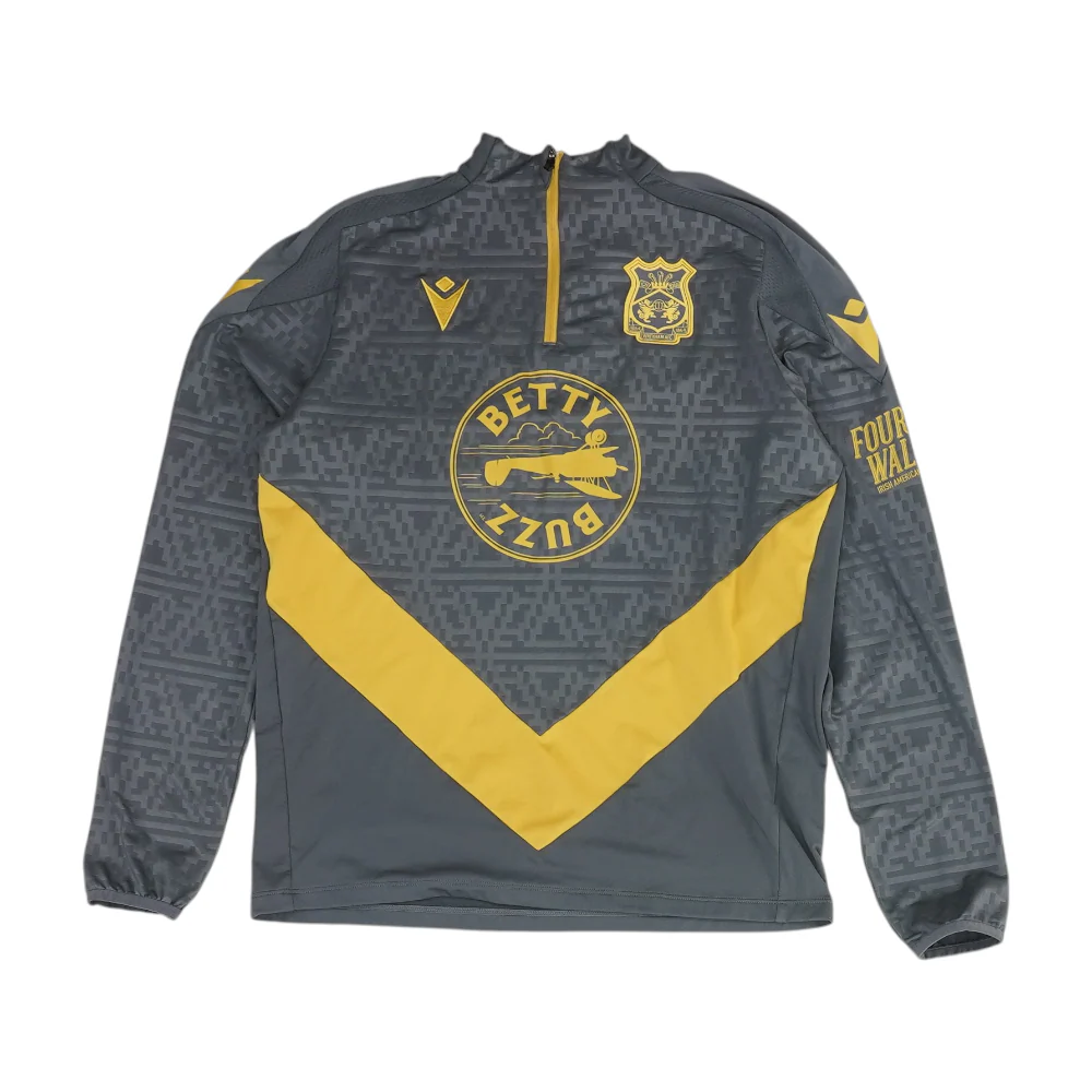Gray Color Block 1/4 Zip Pullover