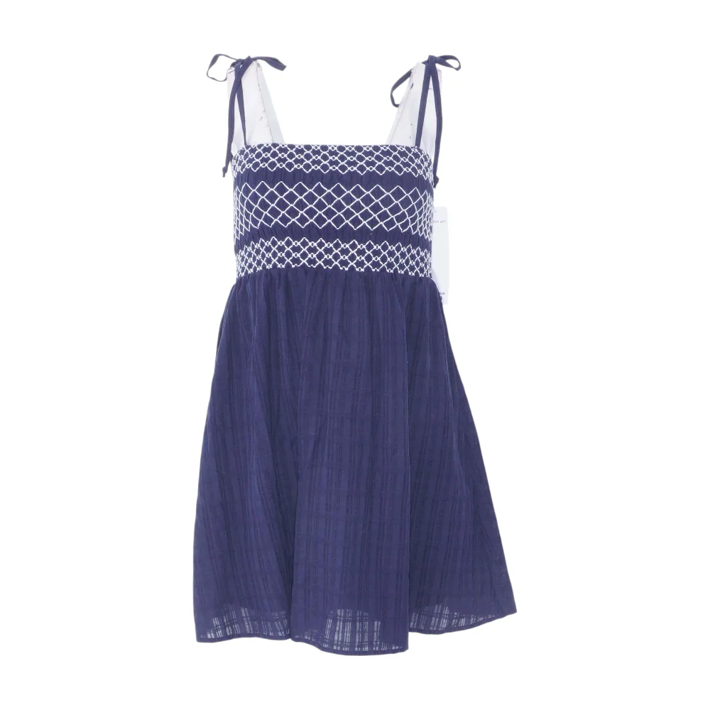 Navy Abstract Mini Dress