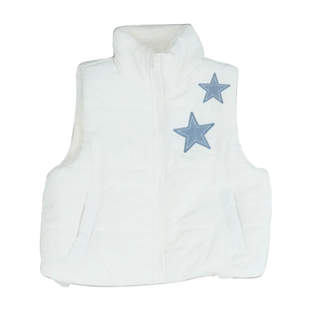 White Solid Vest