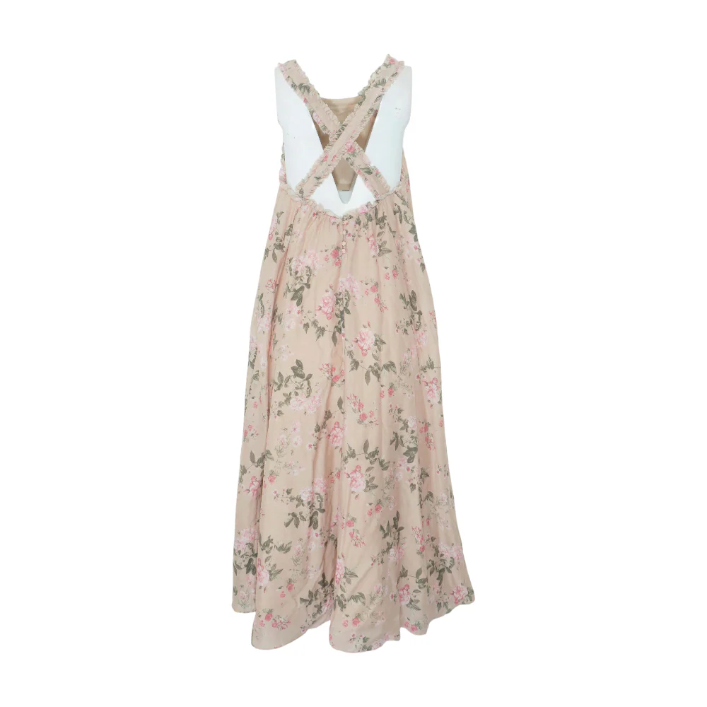 Beige Floral Maxi Dress - Image 2