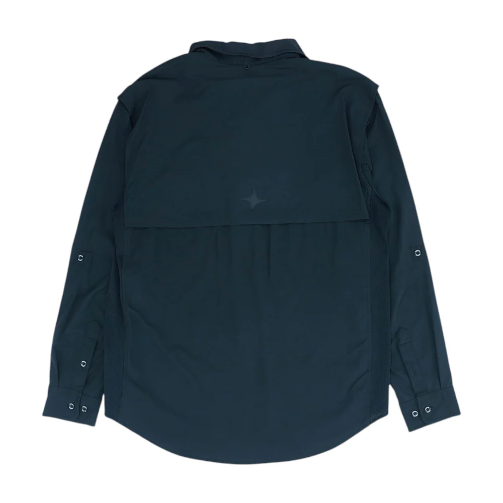 Black Solid Outdoor Button Down - Image 2