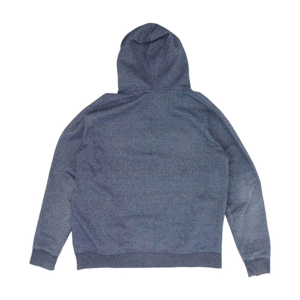 Blue Solid Hoodie Pullover - Image 2