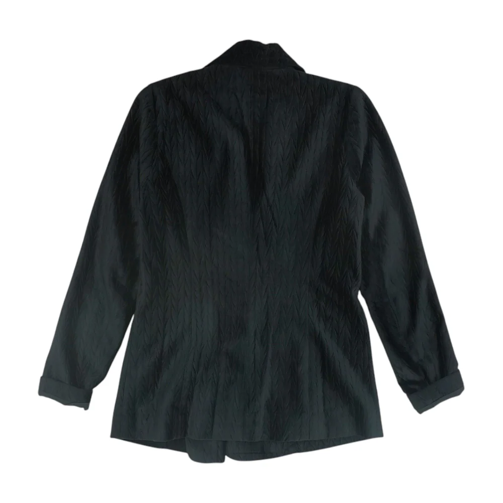 Black Solid Blazer - Image 2