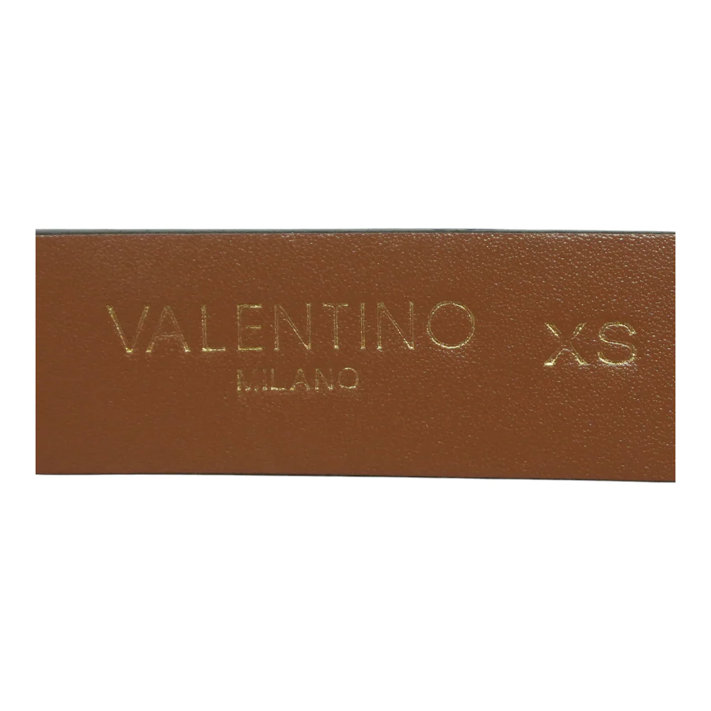 Black Thin V-Logo Leather Belt - Image 2