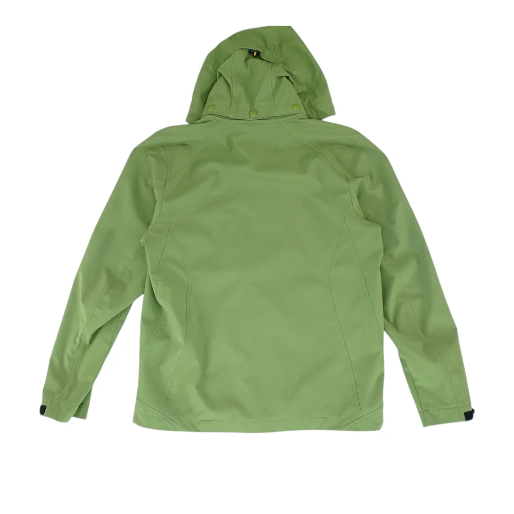 Green Solid Rain Jacket - Image 2