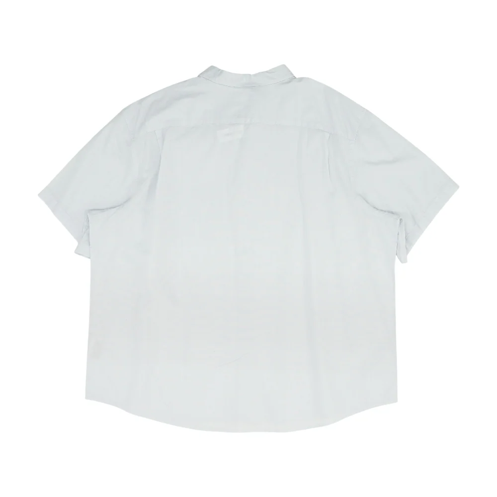 Blue Solid Short Sleeve Button Down - Image 2