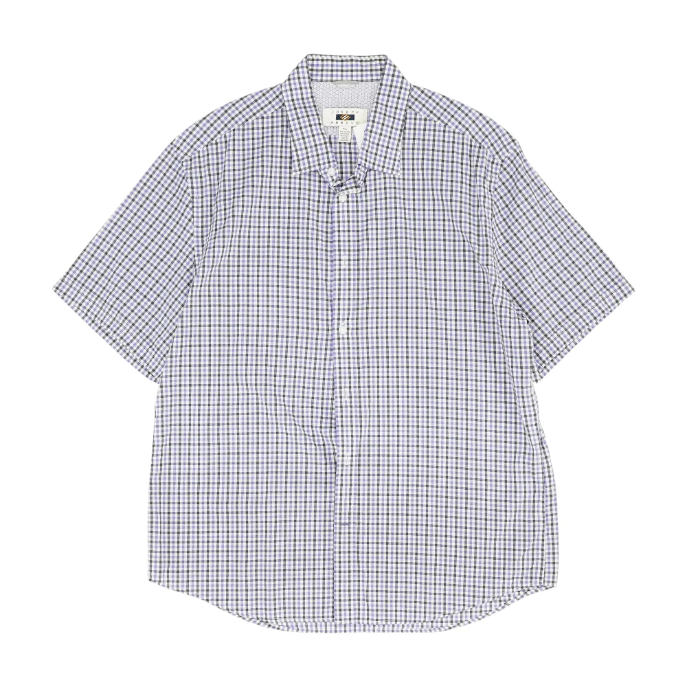 Purple Check Short Sleeve Button Down