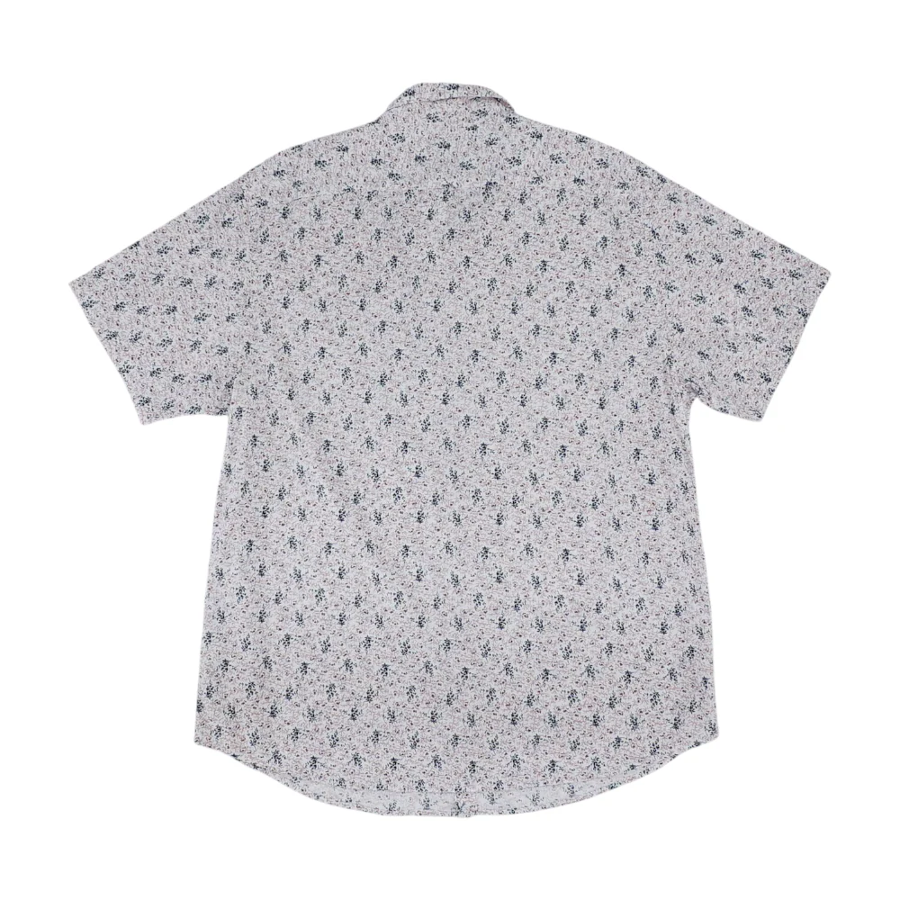 White Floral Short Sleeve Button Down - Image 2