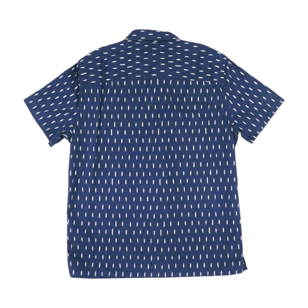 Navy Print Short Sleeve Button Down - Image 2