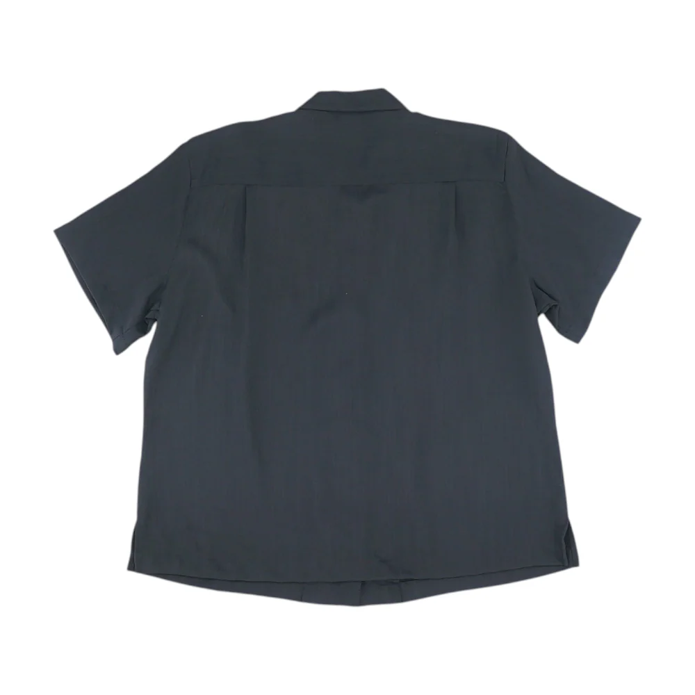 Black Solid Short Sleeve Button Down - Image 2