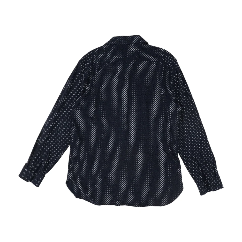 Navy Print Long Sleeve Button Down - Image 2