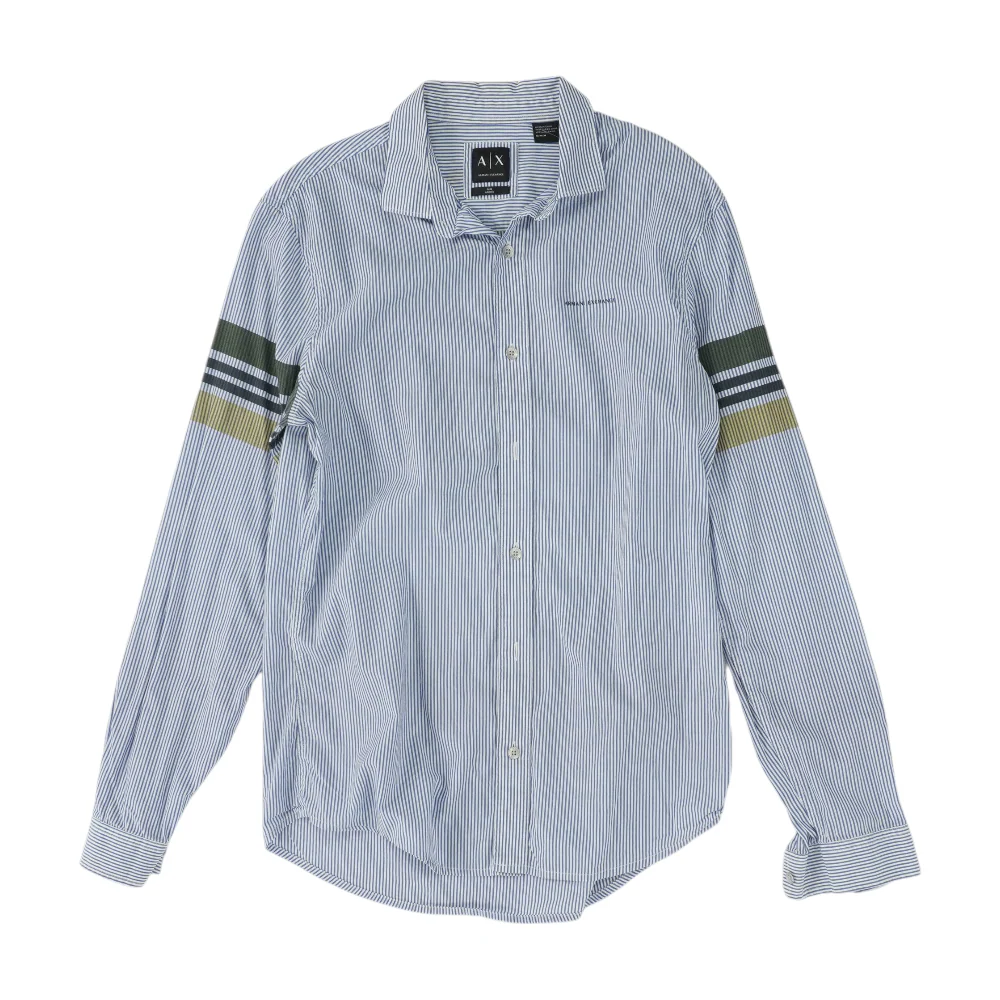 White Striped Long Sleeve Button Down