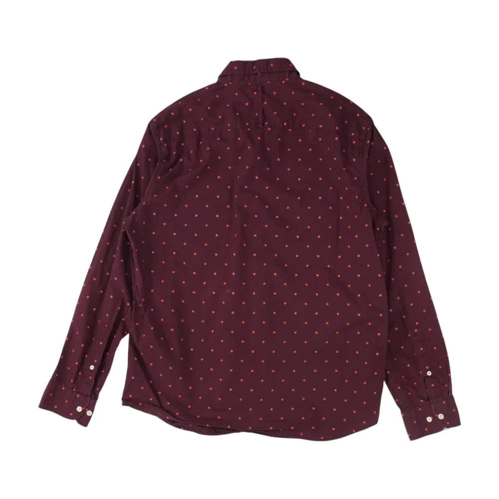 Maroon Graphic Long Sleeve Button Down - Image 2