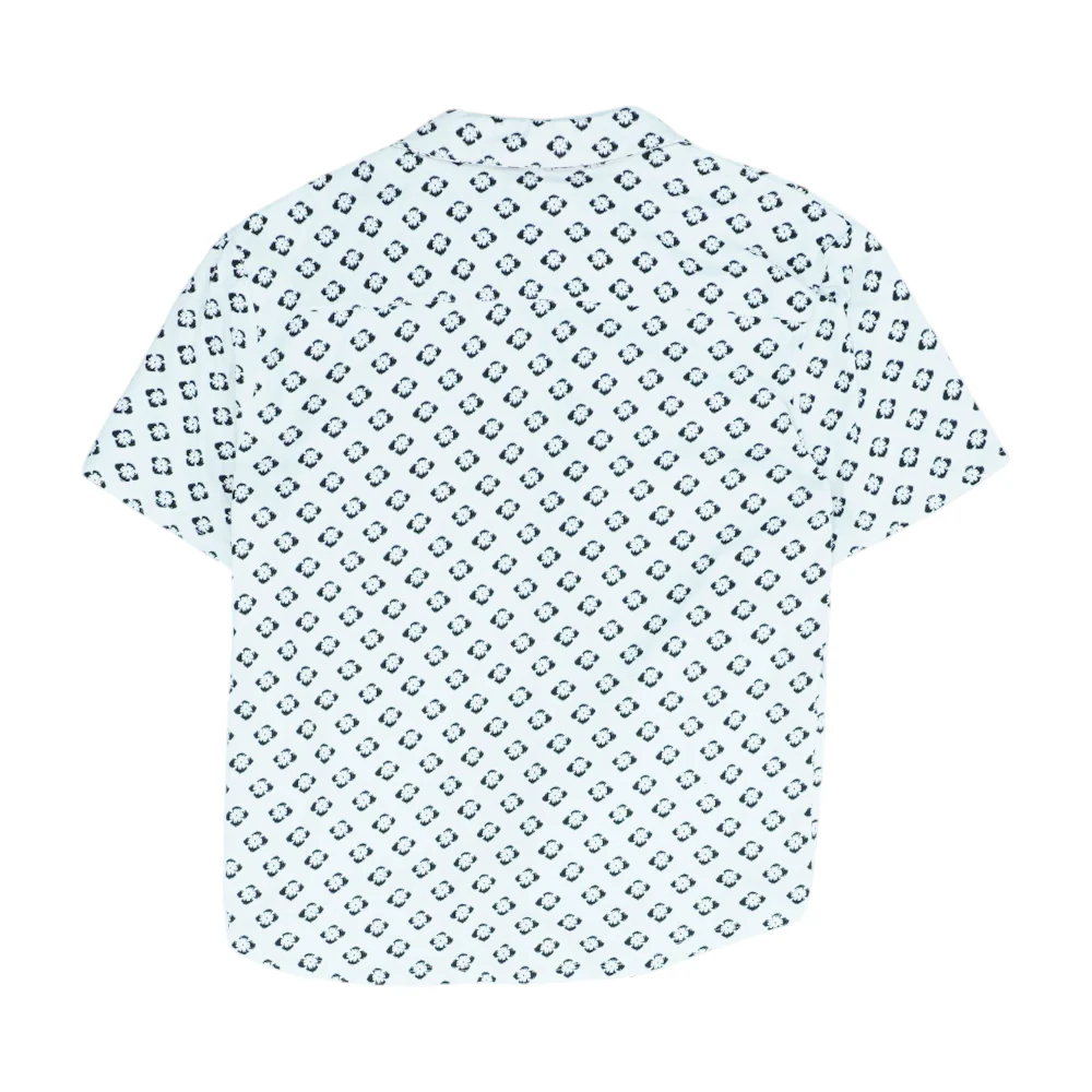 White Floral Short Sleeve Button Down - Image 2