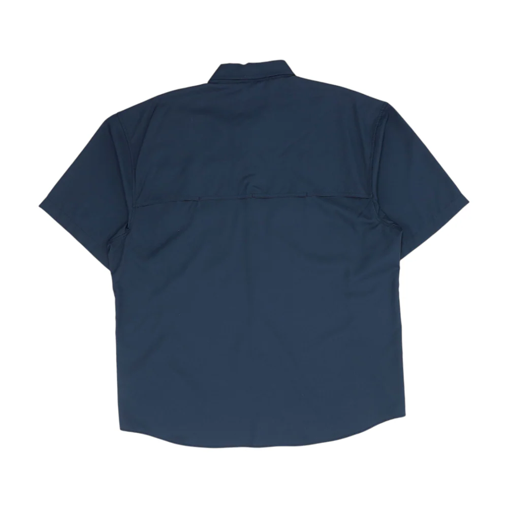 Navy Solid Short Sleeve Button Down - Image 2