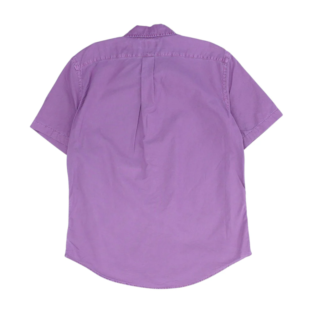 Purple Solid Short Sleeve Button Down - Image 2