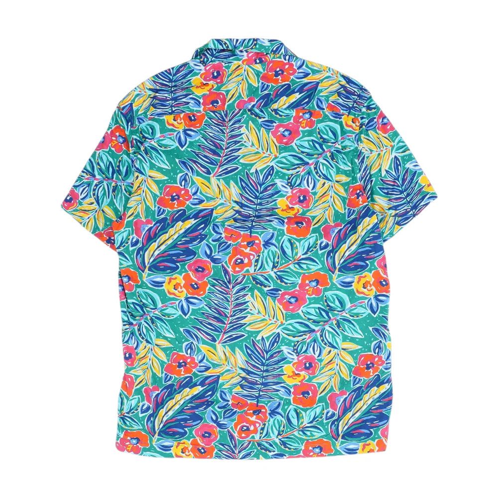 Green Floral Short Sleeve Button Down - Image 2