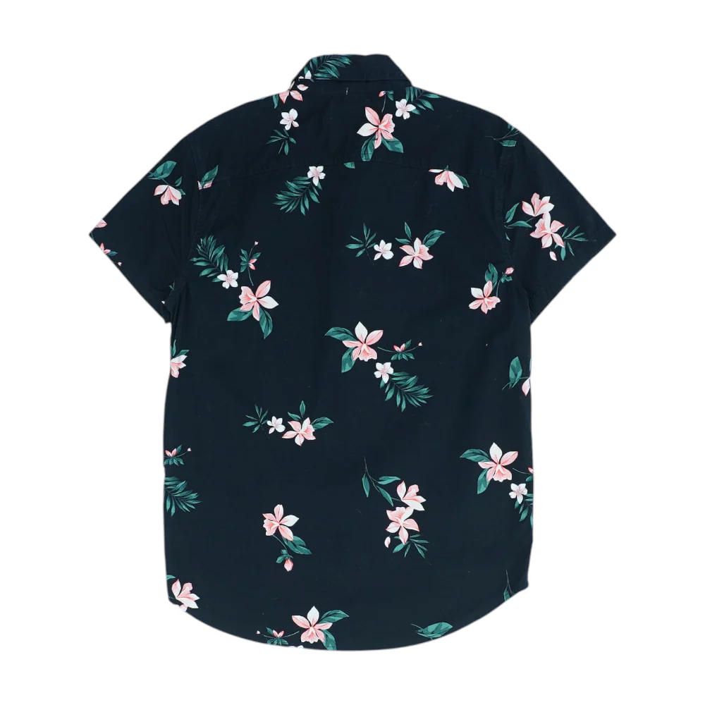 Black Floral Short Sleeve Button Down - Image 2