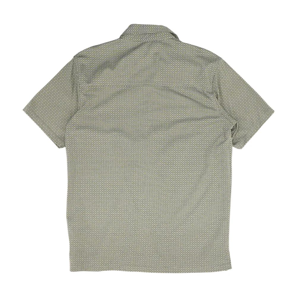 Gray Geometric Short Sleeve Button Down - Image 2