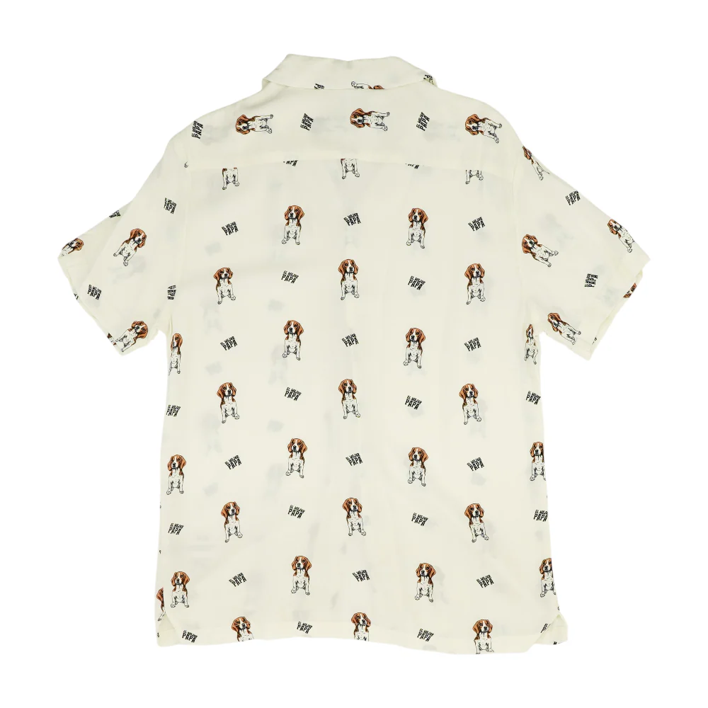 Ivory Print Short Sleeve Button Down - Image 2