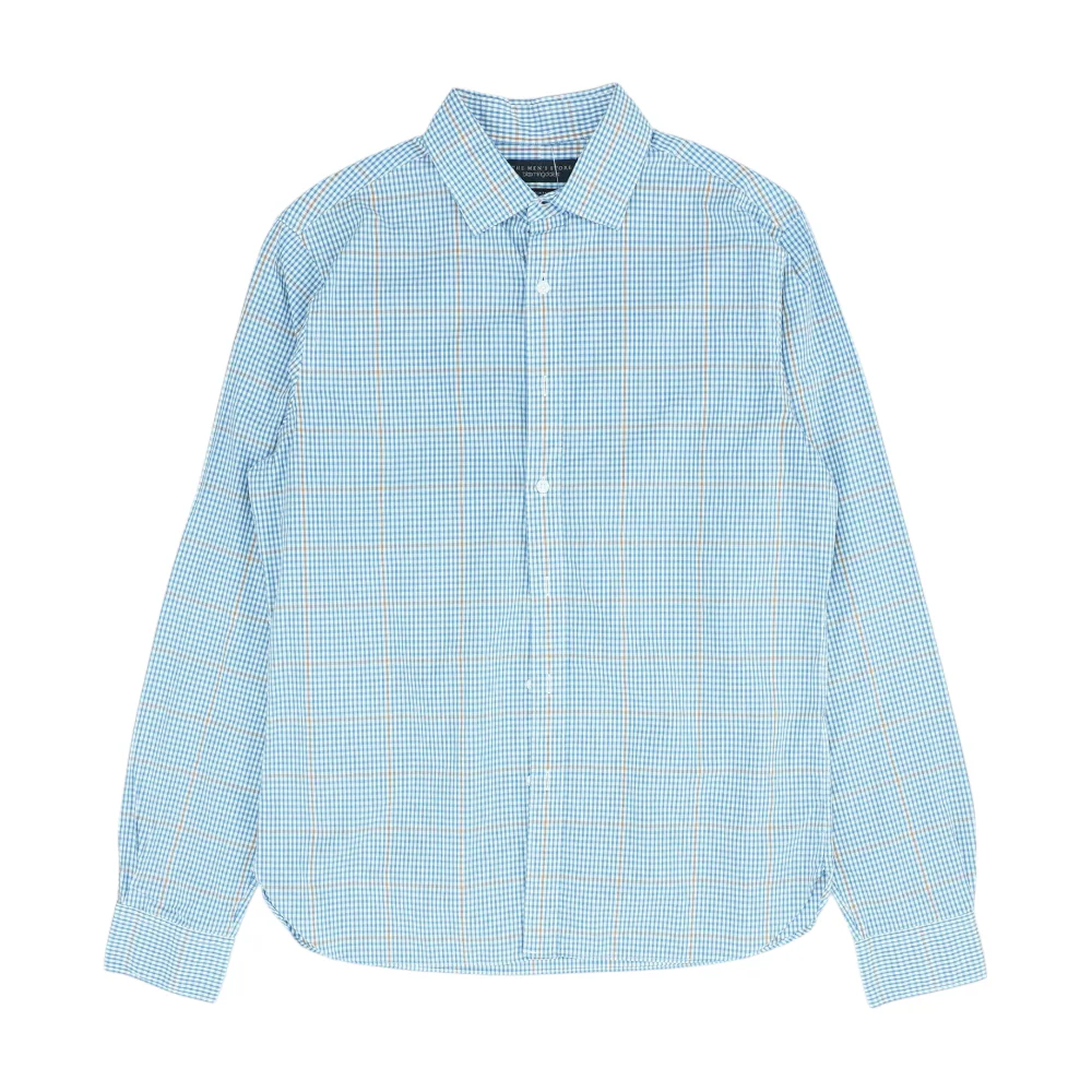 Blue Check Long Sleeve Button Down