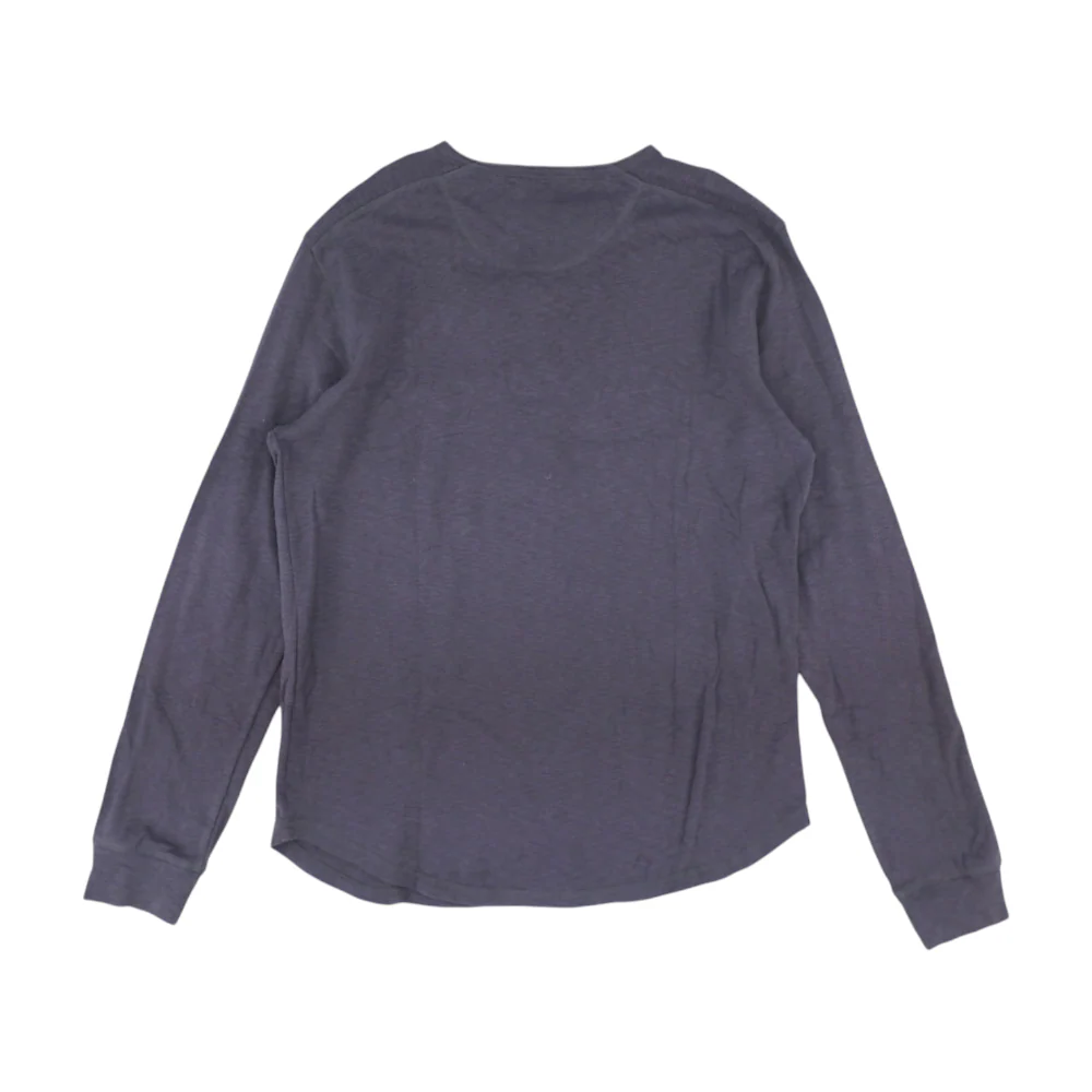 Gray Solid Henley T-Shirt - Image 2