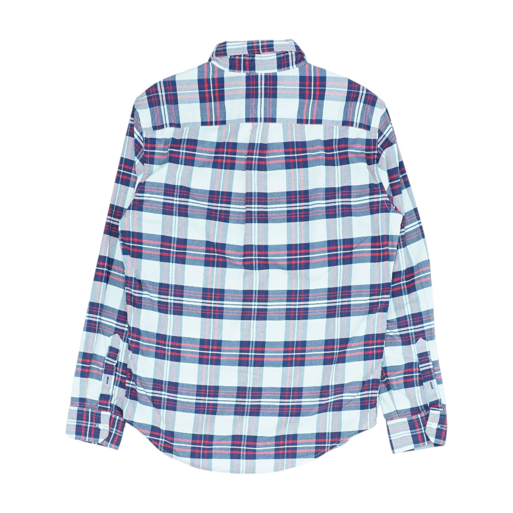 White Plaid Long Sleeve Button Down - Image 2
