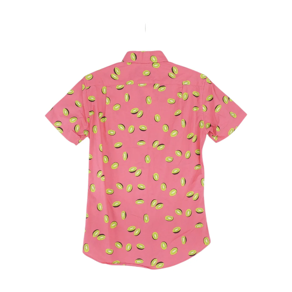 Pink Graphic Short Sleeve Button Down - Image 2
