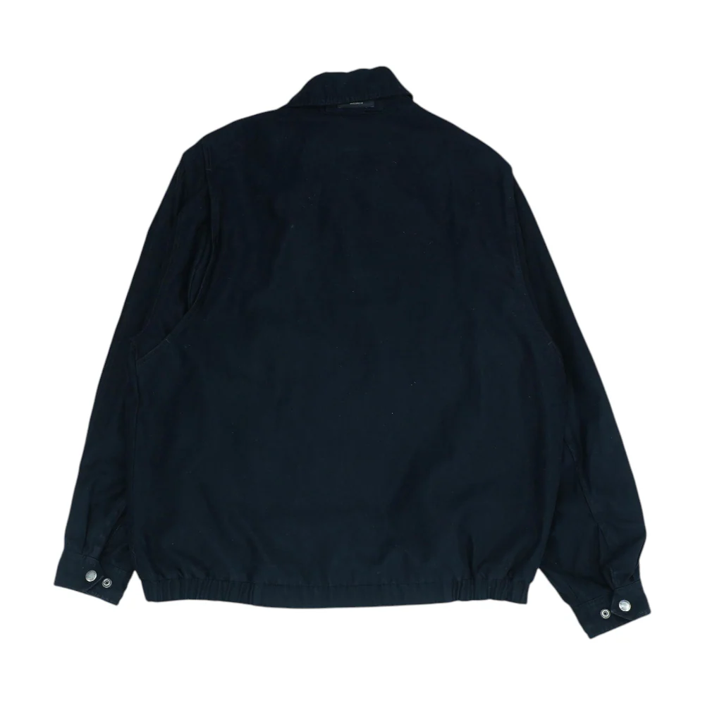 Black Solid Leather Jacket - Image 2