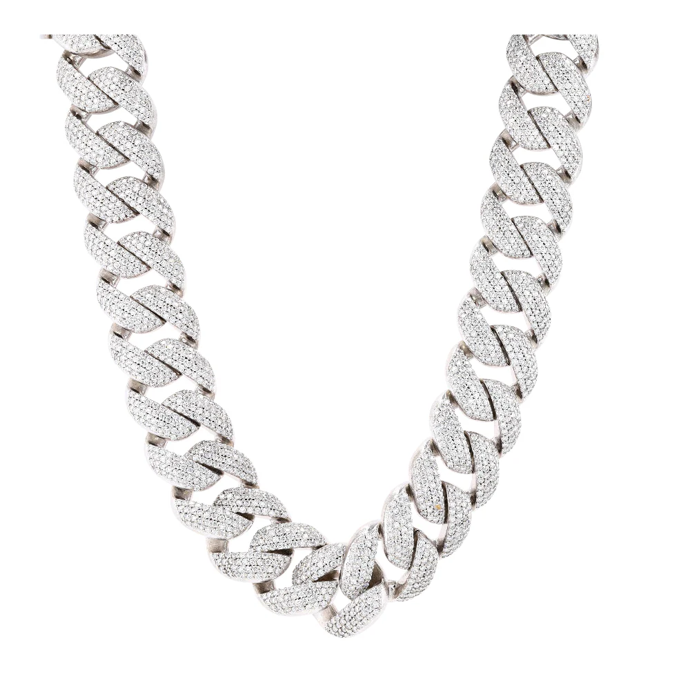 Sterling Silver Moisanite Chain Necklace