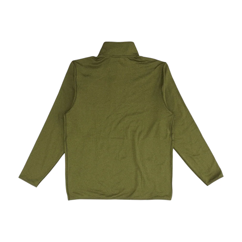 Green Solid 1/4 Zip Pullover - Image 2