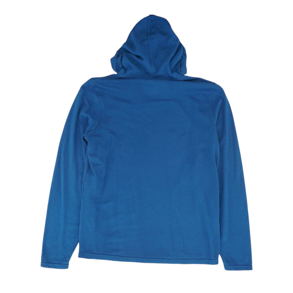 Blue Solid Hoodie Pullover - Image 2